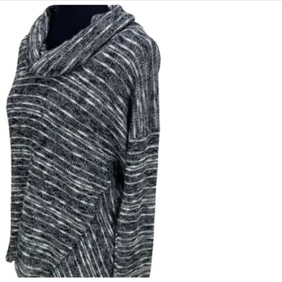 Splendid | Size XL | Women's Black & White Cowl Neck Sweater Stretchy - Picture 5 of 11